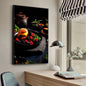 Chicken Food Burger French Fries Chicken Salmon Art Poster Canvas Painting Wall Print Living Room Home Restaurant Decor Poster