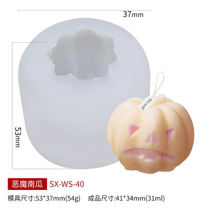 3D Skull Silicone Mold for Candle & Soap Making – DIY Halloween Plaster & Epoxy Craft Casting Mold