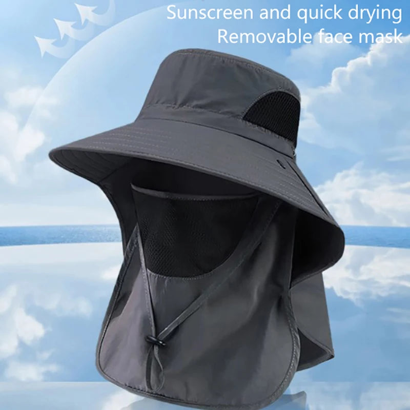 UV Protection Sun Hat with Neck Flap – Outdoor Fishing, Hiking & Camping Cap for Men & Women, Bucket Hat Visor, 6 Colors