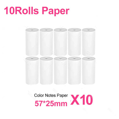 Portable 58mm Mini Thermal Photo & Label Printer - Bluetooth Sticker Memo Printer for iOS & Android (Compatible with 57mm Paper)