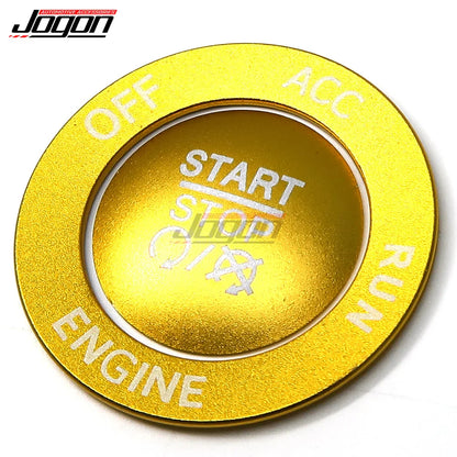 Aluminum Steering Wheel Button Trim Cover - Push Start/Stop Interior Accent for Charger Challenger RAM Durango