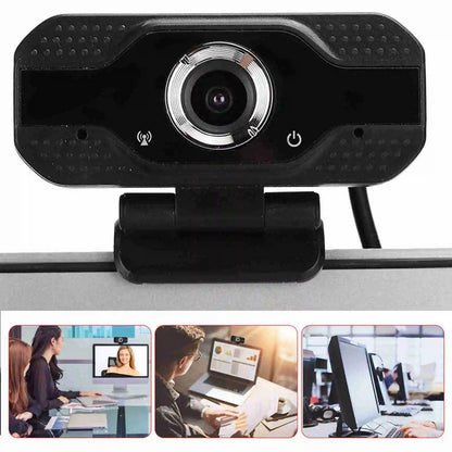 1080P USB Desktop Webcam with Microphone - 30FPS Full HD Plug-and-Play PC Camera for Online Classes & Video Calls
