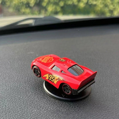 Rotating Race Car Dashboard Ornament — Spinning Center Console Toy & Cosplay Prop