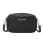 Tassel Small Messenger Crossbody Bag for Women – Lingge Embroidery Camera Shoulder Bag with Chain Strap (4.7 x 7.8 in / 12 x 20 cm)