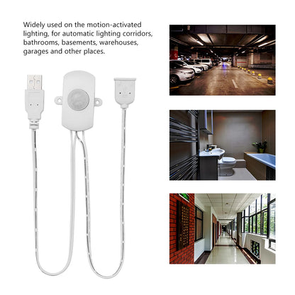 2A DC 5‑24V PIR Infrared Motion Sensor Detector Automatic Switch LED Strip USB Interface
