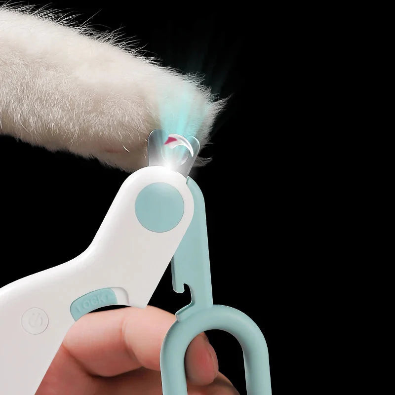 LED Pet Nail Clipper – Cat & Dog Claw Trimmer with Safety Lock
