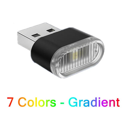 Mini USB LED Ambient Light for Car Interior - Portable Plug & Play Neon Decorative Lamp