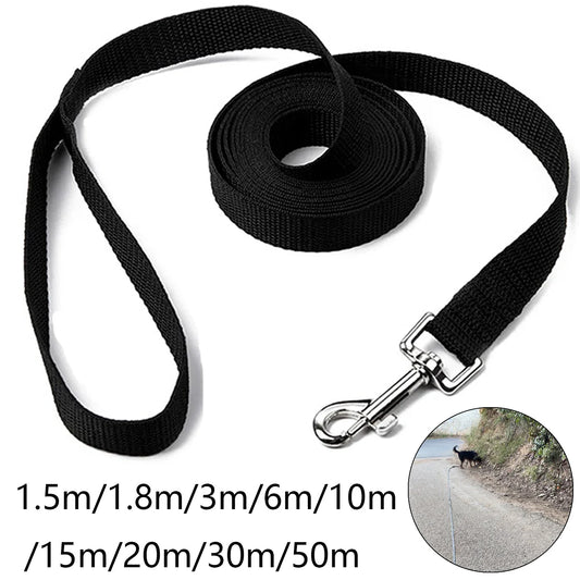 Durable Nylon Dog Leash for Walking & Training — Long Strong Lead for Small to Large Dogs and Cats, Multiple Lengths 1.5–50 m (4.9–164 ft), 2 cm (0.79 in)