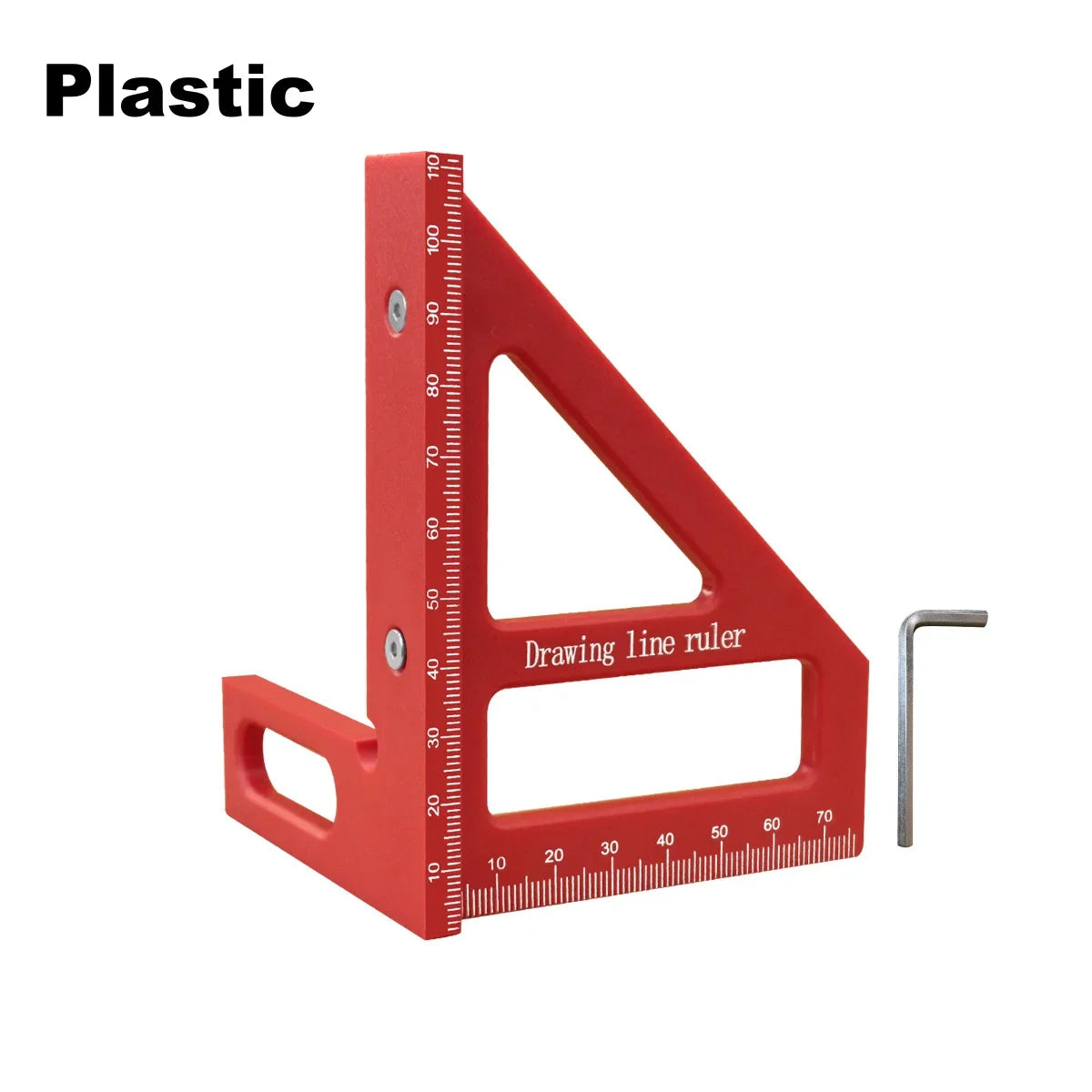 Carpenter Multi-Angle Square Protractor Ruler Aluminum/Plastic 45/90 Degree Woodworking Layout & Height Gauge