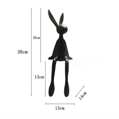 Creative Home Decor Rabbit Statue Abstract Art Sculpture Desk Living Room TV Cabinet Wine Cabinet Handicrafts Ornaments