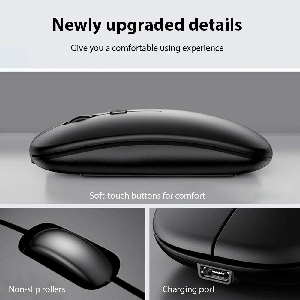 Bluetooth Wireless Keyboard and Mouse Combo Portable Mini Rechargeable for iPad Tablet Mobile Phone Android iOS Windows PC
