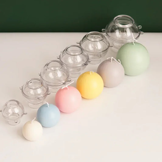 DIY Spherical Candle Mold Kit 5–10 cm (2–4 in) Acrylic Round Ball — Planet Series