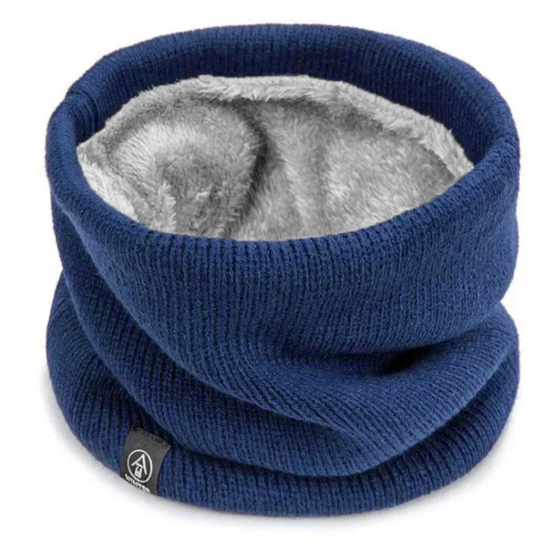Knitted Neck Gaiter – Thick Fleece-Lined Winter Neck Warmer & Face Cover for Women & Men, Cold-Proof Sports Scarf for Running, Skating, Hiking