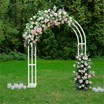 White Metal Wedding Balloon Arch Backdrop Stand