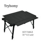 IGT 3-Unit Aluminum Alloy Portable Camping Table, Foldable Extensible Detachable BBQ Picnic Table