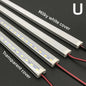 LED Rigid Strip Light 50 cm (20 in) SMD5730 36-LED U/V-Shaped Aluminum Channel DC 12V Indoor Lighting (1-10 Pack)