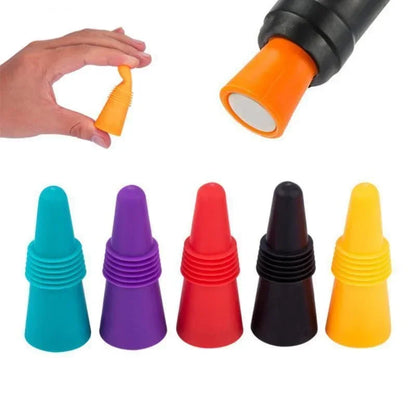 1-Pack Reusable Silicone Wine Bottle Stopper – Leak-Proof Champagne & Beverage Sealer