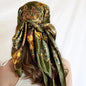 Satin Square Scarf – Elegant 2025 Print Hijab, Shawl & Hair Wrap