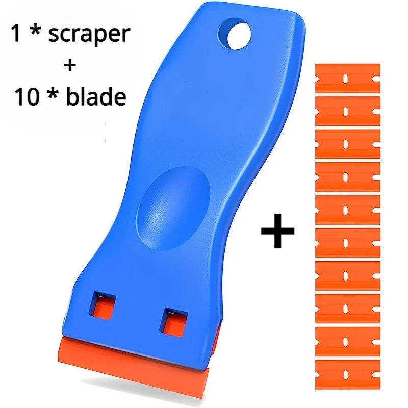 1Set Car Sticker Remover Multipurpose Plastic Small Paint Automotive Film Applying Tool Household Glass Cleaning Scraper