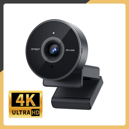 4K UHD USB Webcam with Built-In Microphone — 1080P/60fps HD Mini Camera for PC, Laptop & Desktop