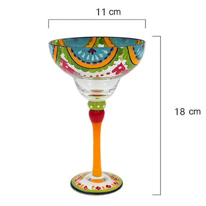 Margarita Cocktail Goblet Cup Multi-Purpose Colorful Wine Glasses for Home Bar Wedding Party