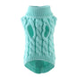 Small Dog Sweater Knit Pullover Warm Autumn Winter Cable Twist Solid Pet Coat