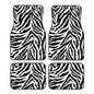 Zebra Stripe Car Floor Mats 4-Piece Non-Slip All-Weather Universal Mats for Sedan SUV