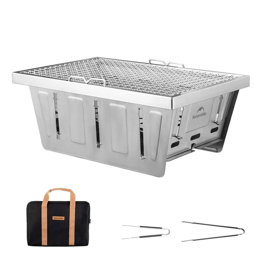 Naturehike Folding Stainless Steel Outdoor Grill for Camping and BBQ