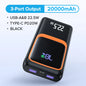 20000mAh Power Bank 22.5W Fast Charge PD 20W Portable Charger USB-C Dual USB-A LED Display Compatible with Android & iOS