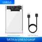 2.5-Inch SATA to USB-C HDD Enclosure — Tool-Free, Up to 6TB, UASP