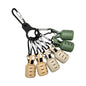 6-Pack Squid Jig Bait Protector Kit — Egi Hook Covers with Carabiner, Webfoot Octopus and Cuttlefish Lure Caps