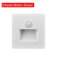 PIR Motion Sensor Recessed LED Night Light 86mm (3.4 in) AC 110-240V for Staircase Bedroom Hallway