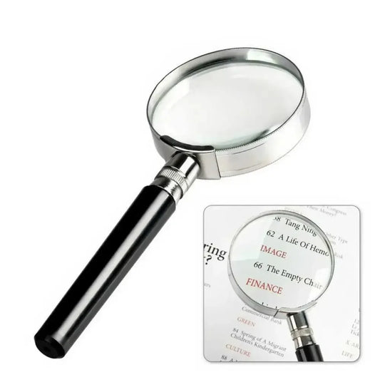 10X Handheld Magnifying Glass 50mm (2.0") Jewelry Loupe Reading Magnifier for Seniors & Hobbyists