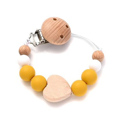 Baby Pacifier Chain Clip Silicone Teether Beads Soother Toy