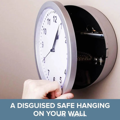 Hidden Stash Wall Clock Safe — Silent Decorative Clock with Concealed Compartment for Cash, Jewelry & Keys