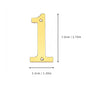 1Pcs 3Inch Metal House Numbers with M2 Screws Solid Zinc Alloy Mailbox Numbers 3D Address Numbers for Outside House Apartment