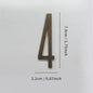 Bronze Door Number with Backing Adhesive 7cm Metal House Number Apartment Door Number for Outdoor Hotel Home Mailbox Label