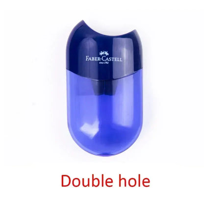 Double and Single Hole Transparent Pencil Sharpener - Creative School Stationery for Kids & Students