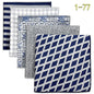 5-Pack Men's Microfiber Pocket Squares 12.6 in (32 cm) - Jacquard Woven Wedding & Formal Handkerchiefs, Assorted Patterns