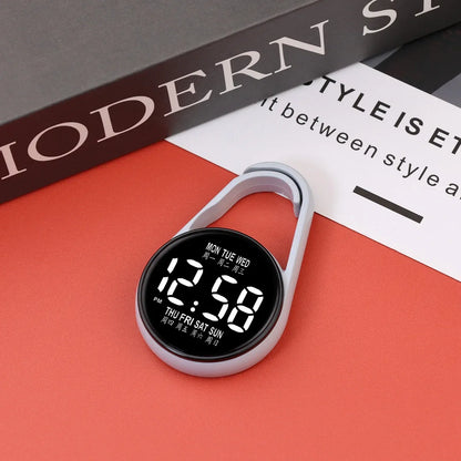 LED Hanging Digital Pocket Watch with Night Light Touch Control Pendant Clock