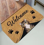 Cute Cat Pattern Entrance Door Mat Welcome Mat Bathroom Kitchen Non-slip Floor Carpet Washable Bedroom Home Decoration Small Rug