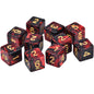 10-Piece Acrylic D6 Dice Set 16mm (0.63 in) – Carved Six-Sided Game Dice for RPG, Dungeons & Dragons & Board Games