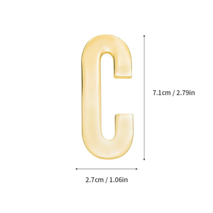 1Pcs Metal Self Adhesive House Number English Alphabet Letters for Apartment Room Door Plate Table Mailbox Number Stickers 7*3cm