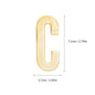 1Pcs Metal Self Adhesive House Number English Alphabet Letters for Apartment Room Door Plate Table Mailbox Number Stickers 7*3cm
