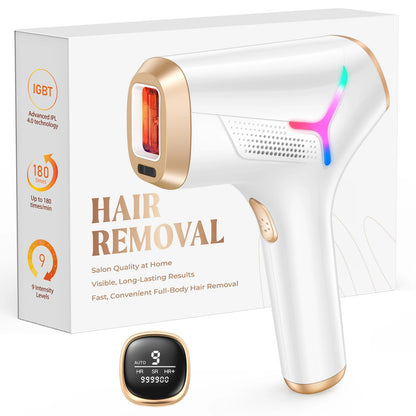 JOOYEE AI06 IPL Hair Removal Device – 999,999+ Flashes, 9 Energy Levels, Permanent At-Home Hair Remover for Face & Body, Women & Men