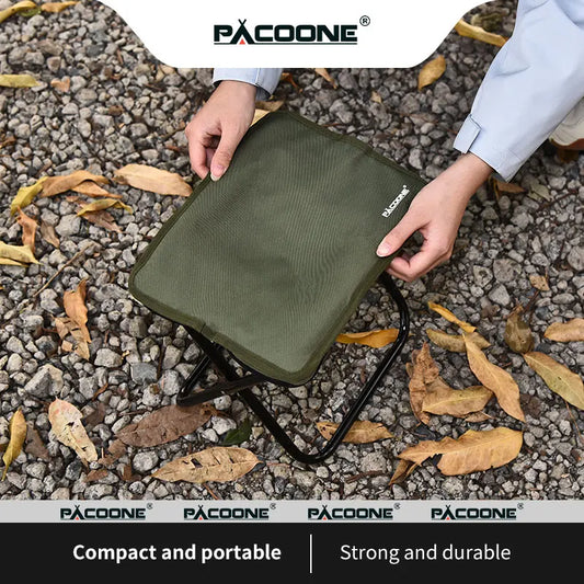 Golden Aluminum Folding Camping Chair with Carry Bag, Lightweight Portable Stool for Fishing & Outdoor