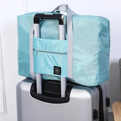 Foldable Carry-On Travel Duffel Bag 22L Lightweight Packable Nylon Weekend Tote
