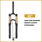 Air & Oil Suspension Fork for 20-inch / 24-inch Bikes, Alloy Upper & Magnesium Lower, Remote Lockout, 100–135 mm (3.9–5.3 in) Travel