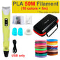 3D Printing Pen for Kids with Travel Case — PLA 1.75mm Filament, LED Display, Adjustable Temp & Speed, DIY Drawing Gift