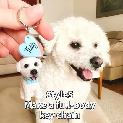 Personalized 3D Pet Portrait Keychain & Ornament